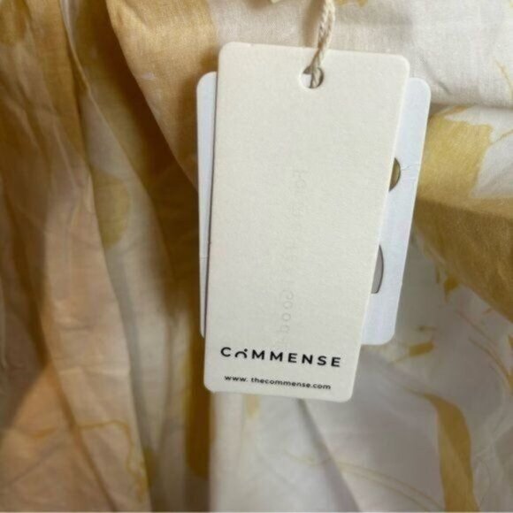 Commense yellow plumeria Two piece midi skirt and matching top Size Small New - Picture 11 of 14